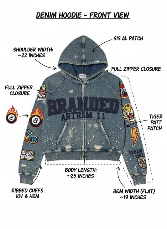 ArtRm (Branded Denim Hoodie)